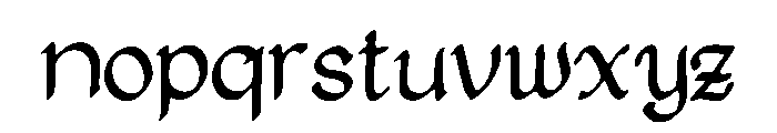 Elegant_Gothic Font LOWERCASE
