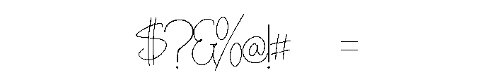 Elegant Signature Regular Font OTHER CHARS