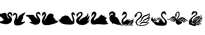 Elegant Swan Set Font UPPERCASE