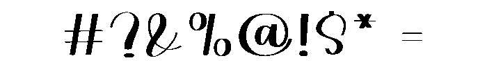 Elegant Wonderful Font OTHER CHARS
