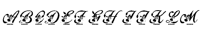 ElegantFloralMonogramAlphabet Font UPPERCASE