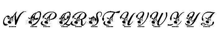 ElegantFloralMonogramAlphabet Font UPPERCASE