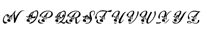 ElegantFloralMonogramAlphabet Font LOWERCASE