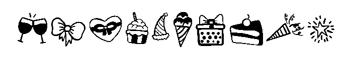 Elements birthday Font OTHER CHARS