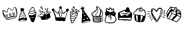 Elements birthday Font UPPERCASE