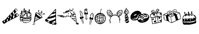 Elements birthday Font UPPERCASE