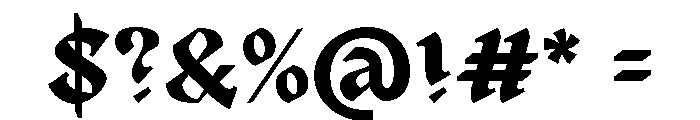 Elgarde Regular Font OTHER CHARS