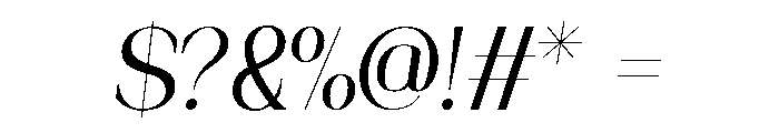 Elian Covaire Italic Font OTHER CHARS