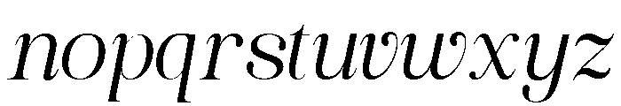 Elian Covaire Italic Font LOWERCASE