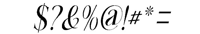 Elighina Serif Slant Scale  Reg Font OTHER CHARS