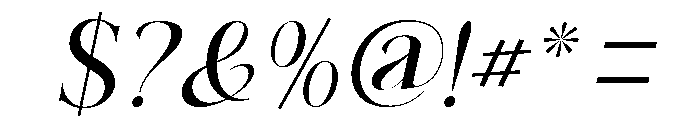 ElighinaSerifSlant-Regular Font OTHER CHARS