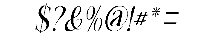 ElighinaSerifSlantScale-Reg Font OTHER CHARS