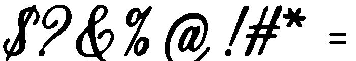 Ellegrin Script Regular Font OTHER CHARS
