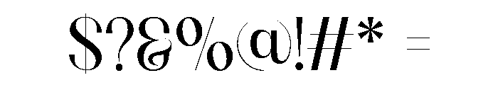 Elnara Regular Font OTHER CHARS