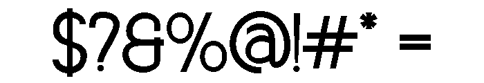 Elongate Regular Font OTHER CHARS