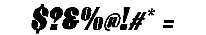 Elyon Extra Black Italic Font OTHER CHARS