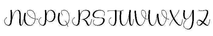 Elysian Script Font UPPERCASE