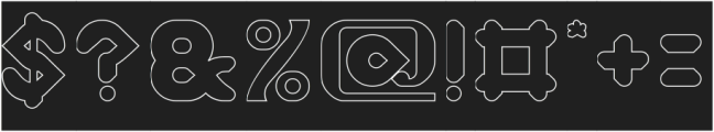 ELECTRO POP-Hollow-Inverse otf (400) Font OTHER CHARS