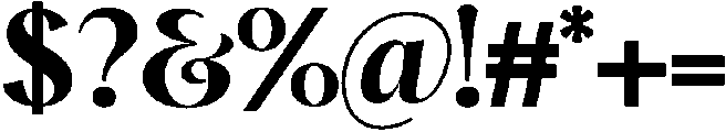 ELEGANCE Bold otf (700) Font OTHER CHARS