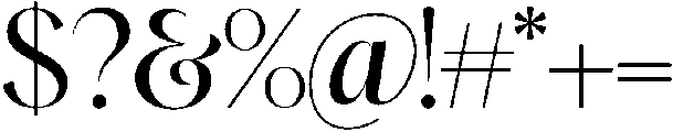 ELEGANCE Regular otf (400) Font OTHER CHARS