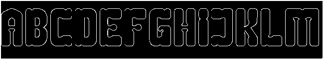 ELEPHANT TRUNK-Hollow-Inverse otf (400) Font UPPERCASE