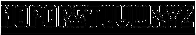 ELEPHANT TRUNK-Hollow-Inverse otf (400) Font UPPERCASE