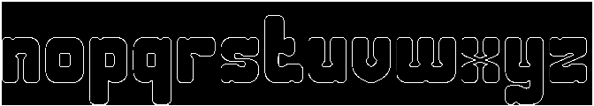 ELEPHANT TRUNK-Hollow-Inverse otf (400) Font LOWERCASE