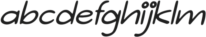 ELYIAN GLOO Italic otf (400) Font LOWERCASE