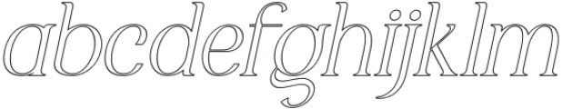 ElKatanaAltLightOutline-Italic otf (300) Font LOWERCASE