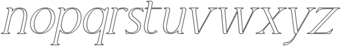 ElKatanaLightOutline-Italic otf (300) Font LOWERCASE