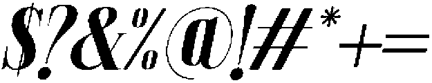 Elanova Serif Bold Italic otf (700) Font OTHER CHARS