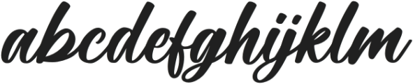 Elbrush Signation Script Solid otf (400) Font LOWERCASE