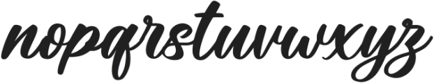 Elbrush Signation Script Solid otf (400) Font LOWERCASE