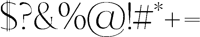Elegance Regular otf (400) Font OTHER CHARS
