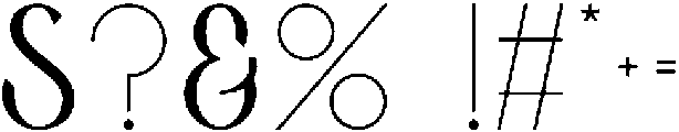 Elegance otf (400) Font OTHER CHARS