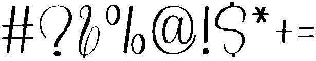 Elegant Autography Regular otf (400) Font OTHER CHARS