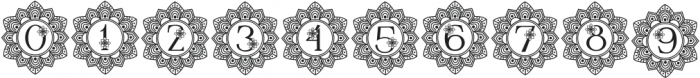 Elegant Mandala Monogram Font otf (400) Font OTHER CHARS