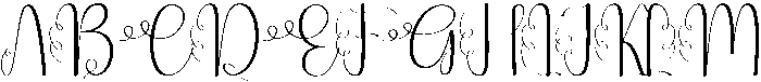 Elegant Regular otf (400) Font UPPERCASE