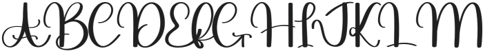 Elegant Signature Regular otf (400) Font UPPERCASE