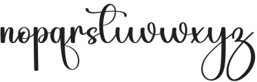 Elegant Signature Regular otf (400) Font LOWERCASE