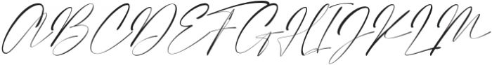 Elegant Signature Slant otf (400) Font UPPERCASE
