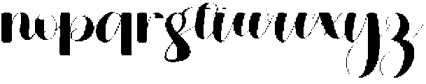Elegant Wonderful Regular otf (400) Font LOWERCASE