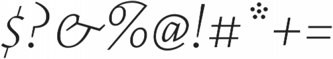 Elemental Sans Pro Extra Light Italic otf (200) Font OTHER CHARS