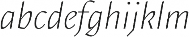 Elemental Sans Pro Extra Light Italic otf (200) Font LOWERCASE