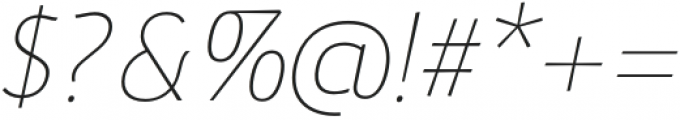 ElenSans Thin Italic otf (100) Font OTHER CHARS