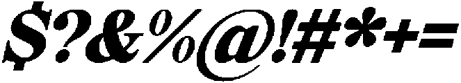 Elfreya Extra Bold Italic otf (700) Font OTHER CHARS