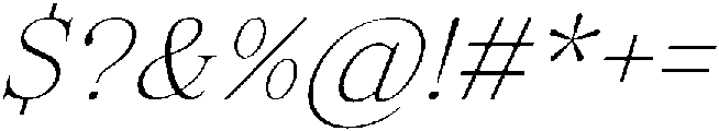 Elfreya Extra Light Italic otf (200) Font OTHER CHARS