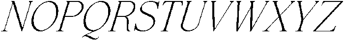 Elfreya Extra Light Italic otf (200) Font UPPERCASE