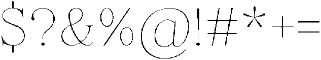 Elfreya Thin otf (100) Font OTHER CHARS