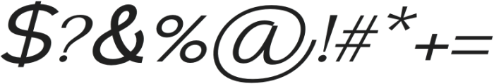 Elghita Exspanded Slant Regular otf (400) Font OTHER CHARS